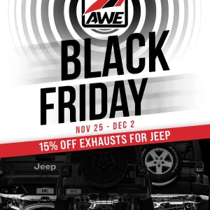 Black Friday & Cyber Monday 2025 Save 15% on AWE SwitchPath Exhaust for the Wrangler JL 392 (...webp