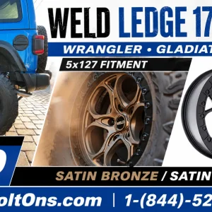 Banner WELD Ledge 17x9 wheels for Wrangler and Gladiator fitment are marked down from $325 to...webp